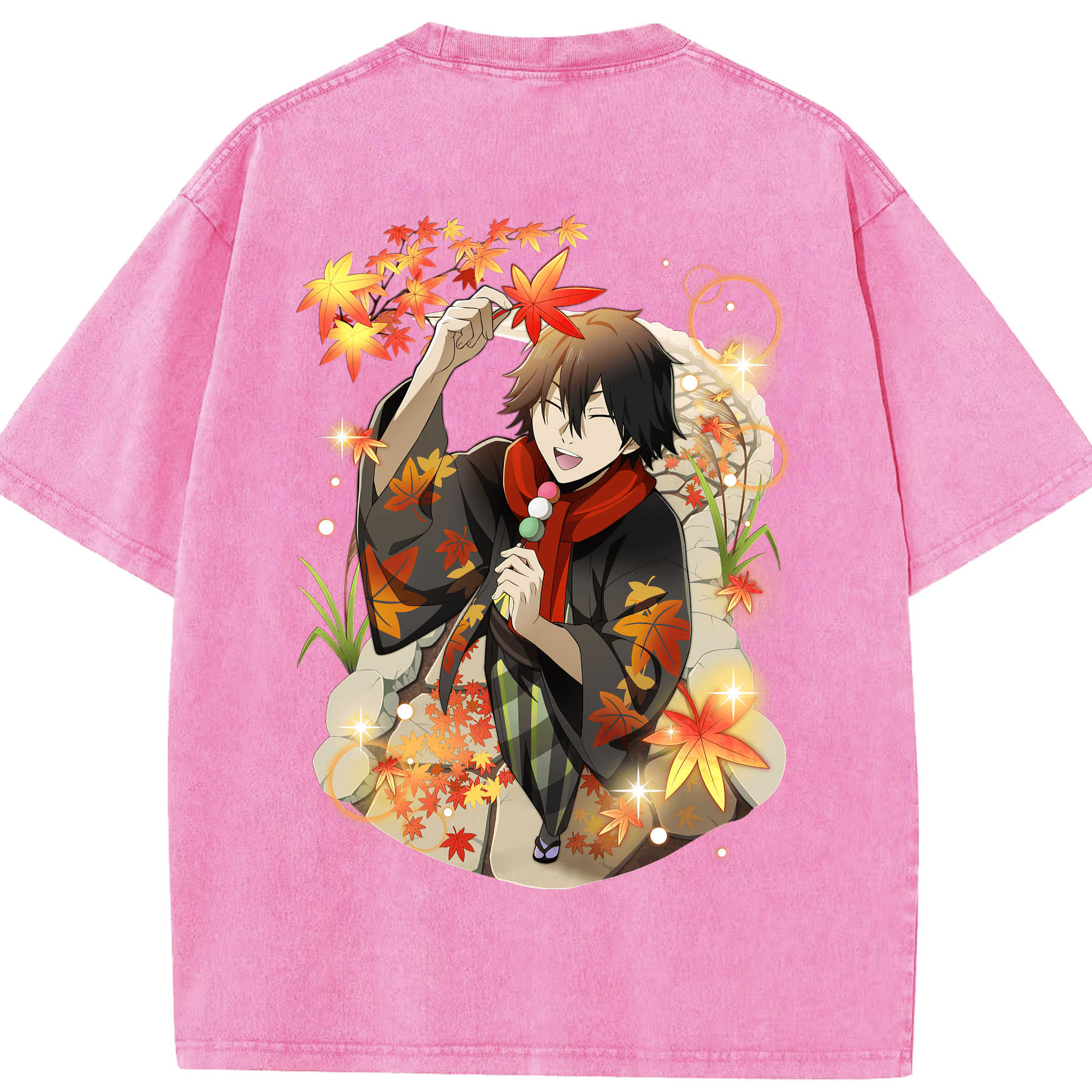 （画像用） 文豪ストレイドッグス Bungo Stray Dogs 綿100% ヴィンテージ風 半袖Tシャツ（背面プリント）